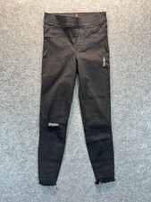 Spanx Women's Jegging Jeans Size S Black Mid Rise Stretch Distressed