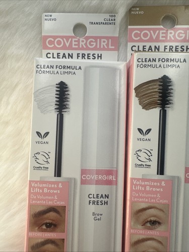 3 Pc - Covergirl Clean Fresh Brow Gel #100 CLEAR & (2) #200 Blonde - 5ml Each - Picture 2 of 4