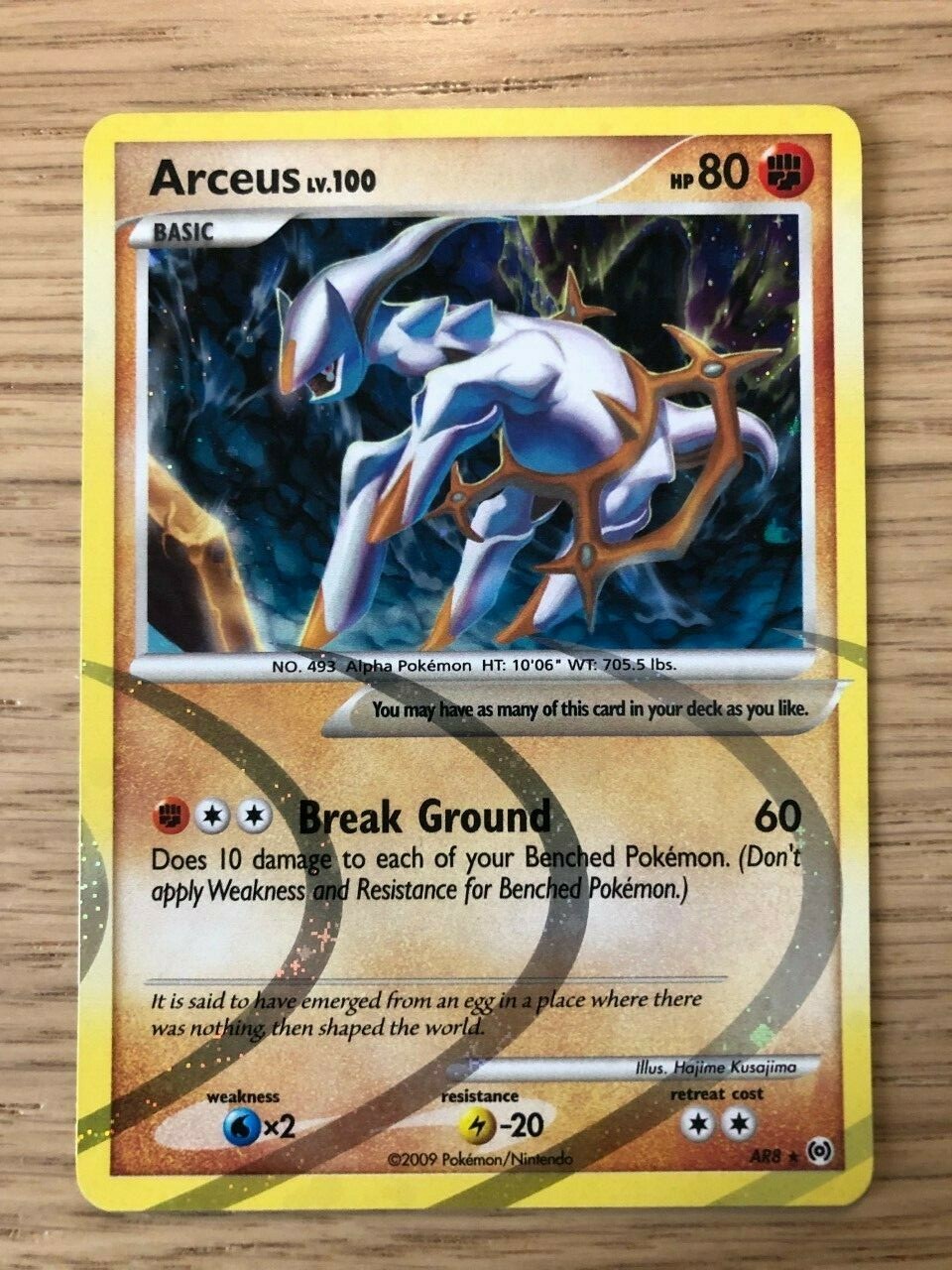 Arceus lv 100 AR8 Holo Pokemon 2009