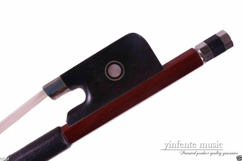 New 4/4 Cello Bow BrazilWood ebony frog Straight Advance Natural Bow hair - Image 2 of 4
