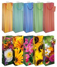 Geschenktaschen für Flaschen 10 Stück Flaschentüten Geschenktüten für Sekt Wein