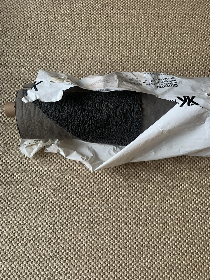 8 Yards Faux Sheep Skin Fabric by Kravet.  Pattern 35310 Color 21/Grey. - Image 3 of 4