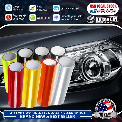 Gloss Light Black SmokeTaillight Headlight Fog Light Vinyl 12X78 Tint Film Gloss Light Black SmokeTaillight Headlight Fog Light Vinyl 12X78 Tint Film