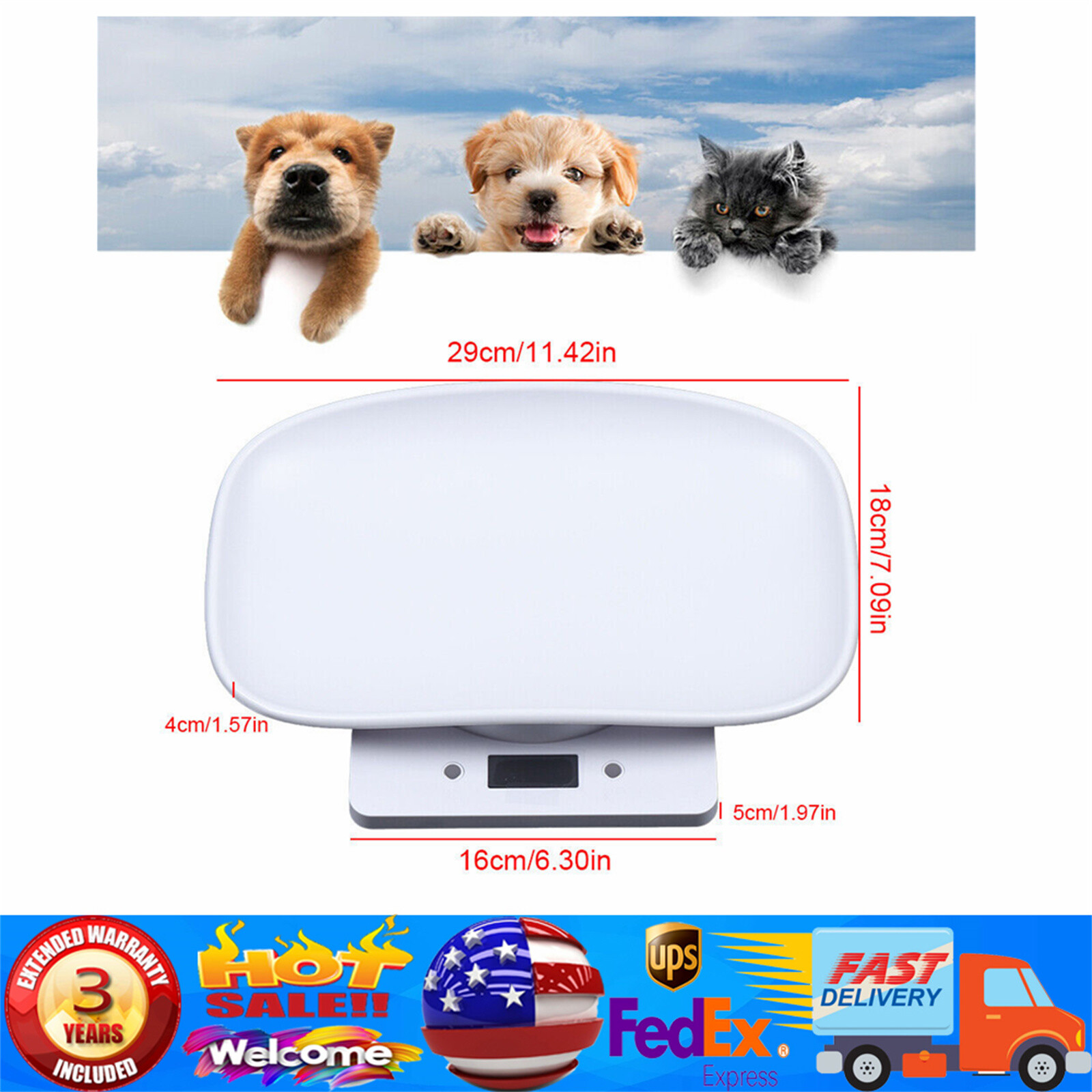 Digital  Scales  Weight Measure LCD 10kg Pet Kitten Puppie Rabbit Cat