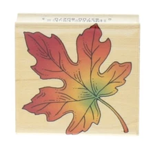 Hero Arts Maple Lear Fall Autumn Inspired E-1132 Wooden Rubber Stamp