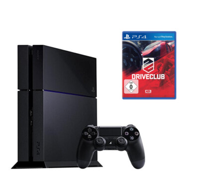PS4 - Konsole 500GB #schwarz + Drive Club + Original Pad A-Chassis Top Zustand