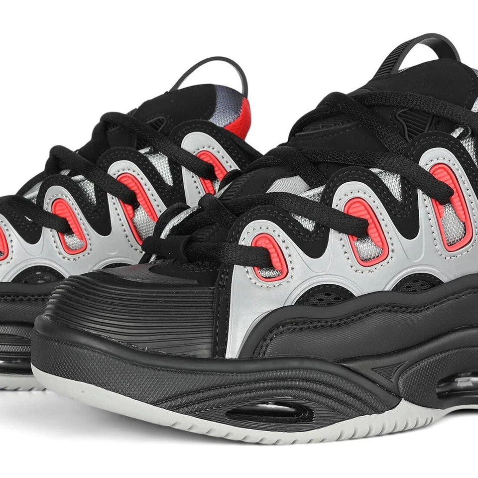 Osiris D3 2001 Zapatillas Skate - Negro / Lt. Gris/Rojo - Imagen 4 de 4