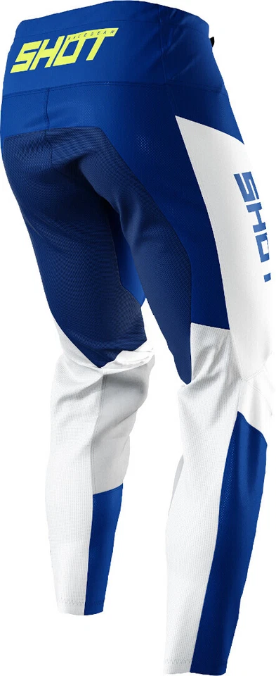 PANTALONI PANT CROSS ENDURO SHOT CONTACT CHASE BLU NEON YELLOW GIALLO FLUO TG 34 - Imagen 3 de 4