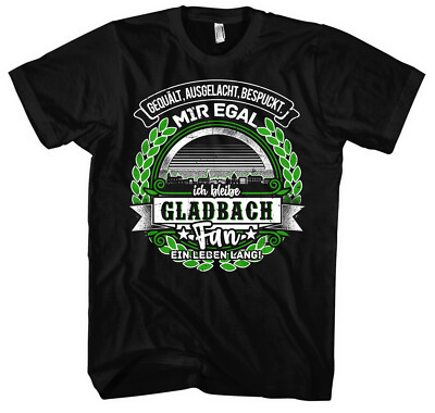 Ein Leben lang Gladbach T-Shirt | Stadt Skyline Fussball Sport Gladbach Shirt