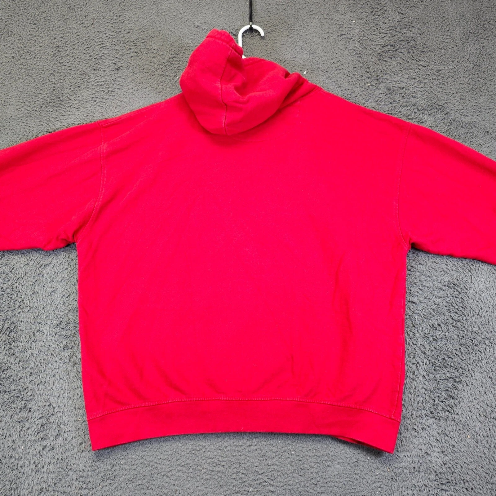 VETEMENTS Ohio State Felpa con Cappuccio Pullover Felpa Grande Logo Rosso XL