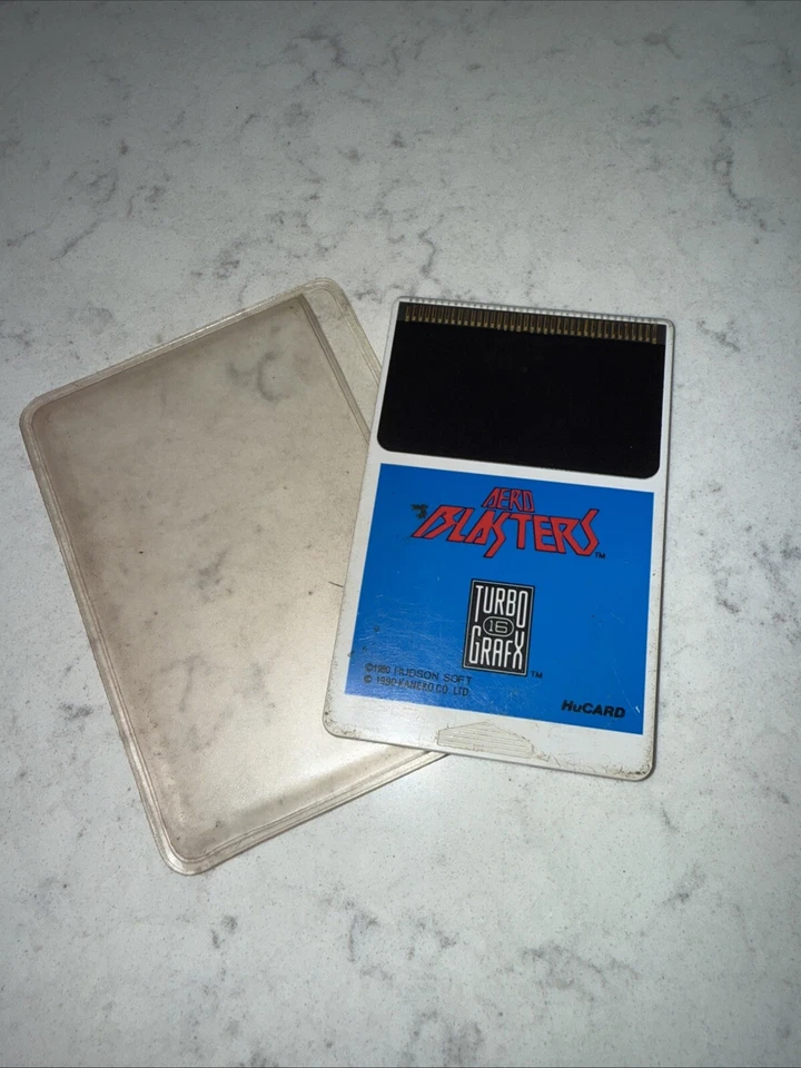 Aero Blasters (TurboGrafx-16, 1990) Authentic HuCARD Only - Cleaned Tested - Image 2 of 3