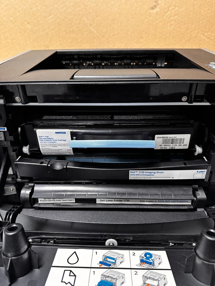 Dell 1720 Monochrome Duplex Laser Printer with Toner and drum. Not Working - Image 4 of 4