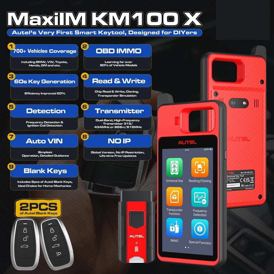 Autel MaxiIM KM100 KM100E IMMO k~y Programmier Autel key Programming Tool 2025 - Bild 3 von 4