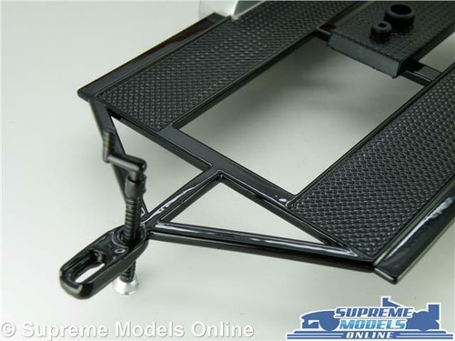 CAR VEHICLE TRAILER MODEL 1:24 SCALE FLAT BED MOTORMAX 4 WHEEL FOLD DOWN RAMPS K - Picture 5 of 6