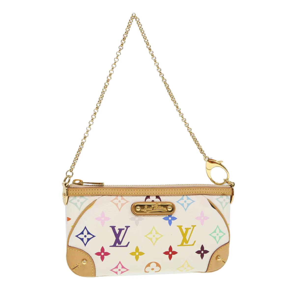 Louis Vuitton Black Monogram Multicolore Milla MM Pochette Bag