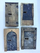 Vintage old Antique Wood Wooden Rim Lock Gothic old England 4 restoration projec