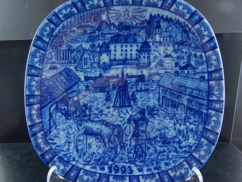 RORSTRAND PIATTO PORCELLANA NATALE 1993 PORCELAIN CHRISTMAS PLATE COLLEZIONE NEW - Foto 2 di 5