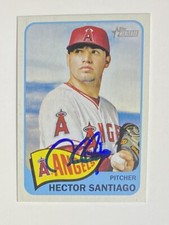 Hector Santiago Signed Topps #94 2014 Card Los Angeles Angels Auto MLB RAD