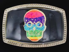 CPI Skull Metallic Prism Vintage Belt Buckle