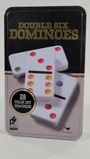 Double Six 28 Color Dot Dominoes (sealed) And A Printed Guide For 20 Games