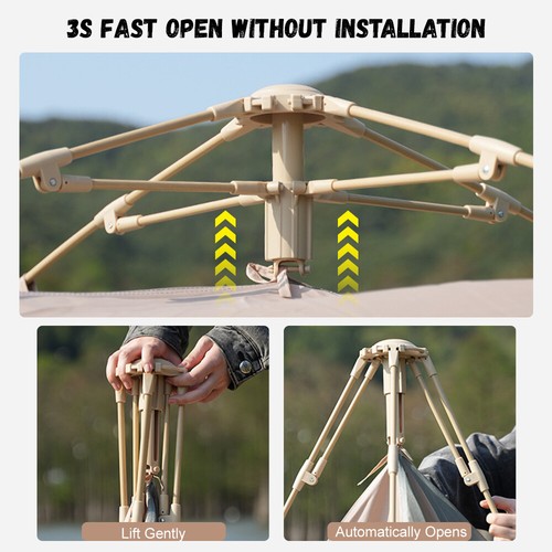 2in1 Tent Canopy Automatic Pop Up Tent Waterproof Outdoor Camping Tent L7Q7 - Picture 7 of 12