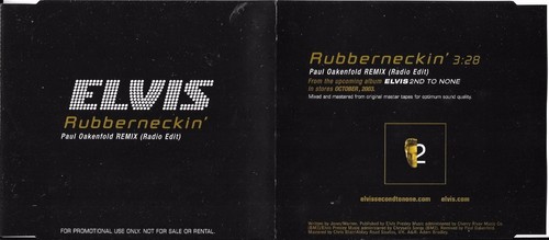 CD SINGLE COLLECTOR 1T ELVIS PRESLEY RUBBERNECKIN' ( PAUL OAKENFOLD REMIX ) 2003 - Picture 1 of 1