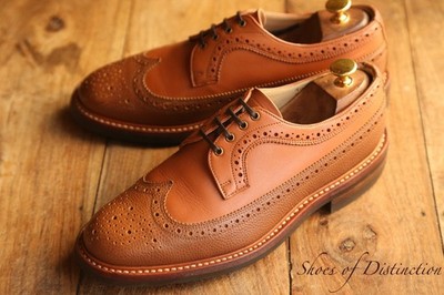 Tricker's Trickers hellbraune Leder Derby Brogue Schnürschuhe UK 8 US 9 EU 42