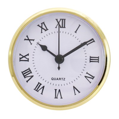 Golden for Rim 90mm Quartz Clock Insert Mini Wall Clock for Head DIY Mov