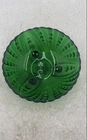 Vintage Anchor Hocking Forest Green Burple Bubble Glass Footed Serving Bowl