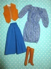Vintage 1979 Superstar Barbie Fashion Favorites 1011 Town n Travel Dress EUC