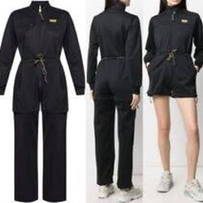 Adidas Originals R.Y.V. Women Jumpsuit Romper Convertible Black Small Boiler