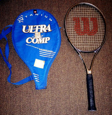 Wilson Tennis Racquet Titanium Series Stretch Ti 28 w/Case Needs New Grip Tape