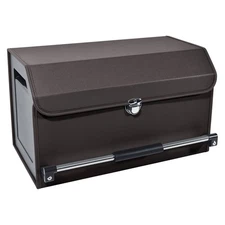 Universal Car Trunk Organizer,  Leather Storage Box with Lid and Sturdy Handle
