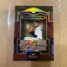 2005 Donruss Timeless Treasures GOLD SIGNATURE Justin Verlander #59 Rookie 7/25