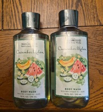 BATH AND BODY WORKS " CUCUMBER MELON/  BODY WASH  X 2   10 FL OZ