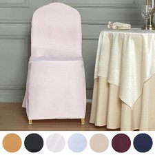 80 pcs Polyester BANQUET CHAIR COVERS Wedding Dining Room Decor Supplies Event