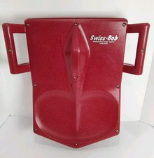 Vintage Swiss-Bob MPH Winter Snow Sled Red Sparkle Swiss Made 1960's Swiss Bob