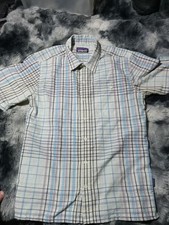 Vtg Patagonia Button Down Shirt Sz.L Blue Rhythm Y2K AOP Outdoor Gorpcore Hiking