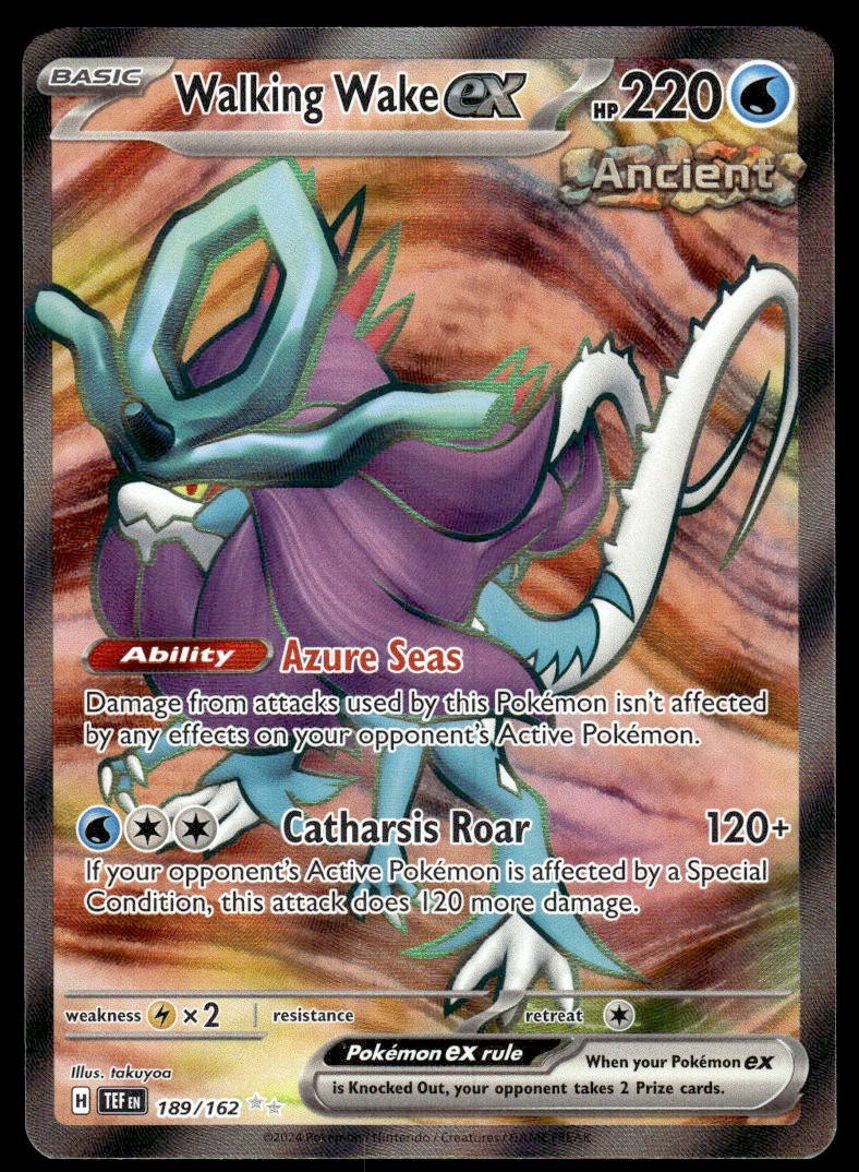 Pokemon TCG Temporal Forces #189/162 Walking Wake EX NM