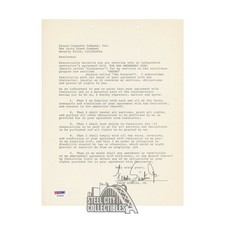 Frank Sinatra Jr Autographed Contract - PSA/DNA