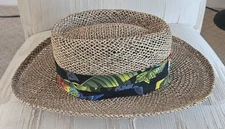 VINTAGE PANAMA JACK MENS' HAT SEAGRASS ~ FOR SMALL HEAD
