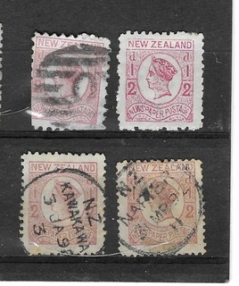 New Zealand 1873 ½d QV "Newspaper Stamp" Mint & Used Stamps
