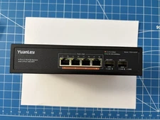 YuanLey 6 Port 2.5G PoE Switch Unmanaged, 4 x 2.5G Base-T PoE Ports, 2 x 10G SFP