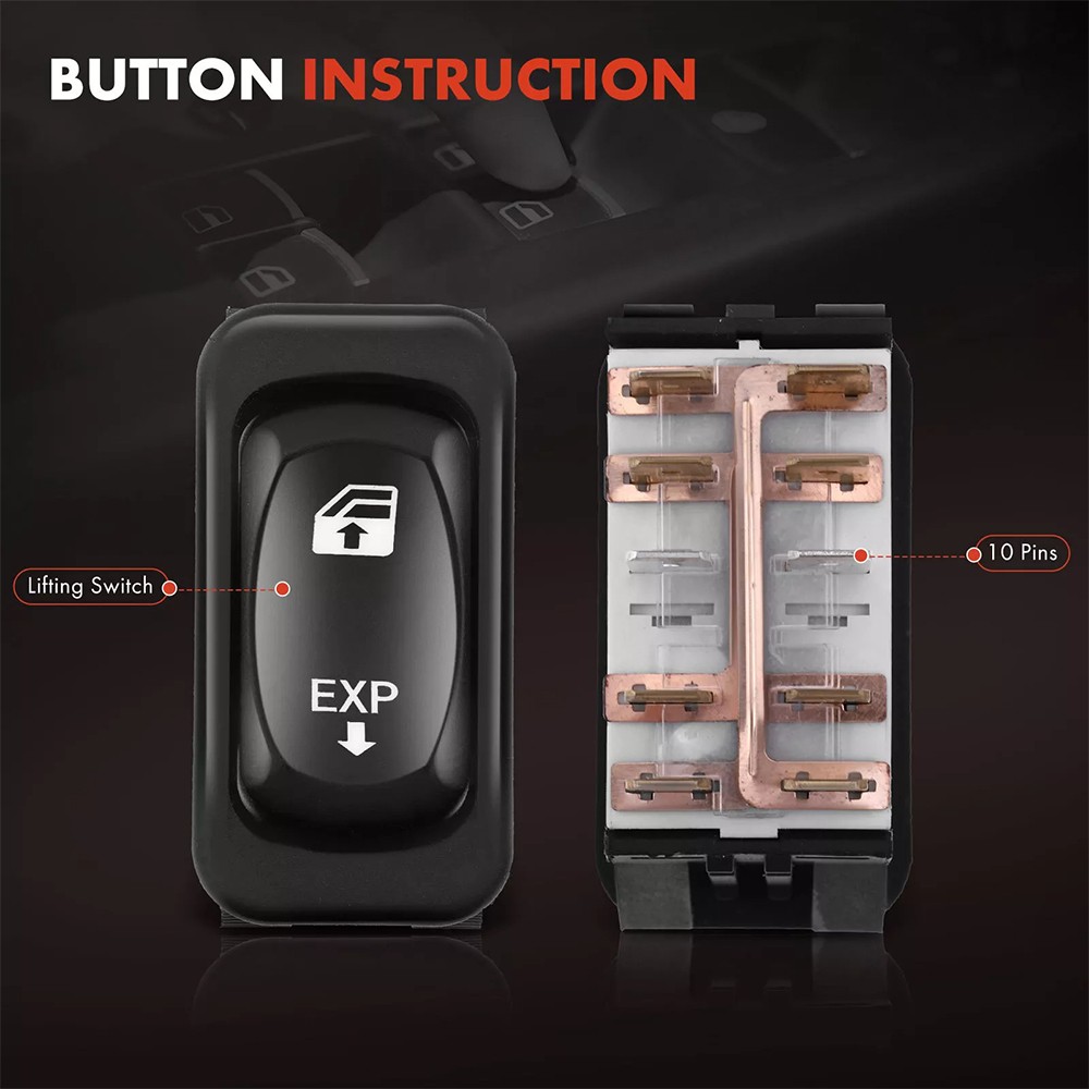 Driver Passenger Side Window Switch For Freightliner Columbia Century 2001-2011 thumbnail 4