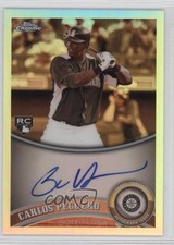 2011 Topps Chrome Rookie Sepia Refractor 75/99 Carlos Peguero #219 Auto u2h