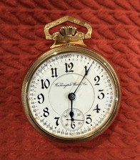 Washington Watch Co “Army and Navy” 18s, 21j, Jeweler’s Case Pocket Watch. Works