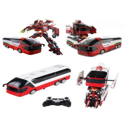 MZ Transforming Toy Bus 2372P RC IR Remote Control Robot Car Race Racing Robot