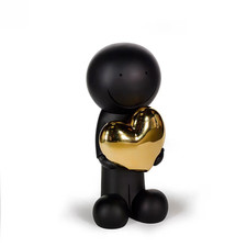 Doug Hyde Sculpture One Love Black and Gold New