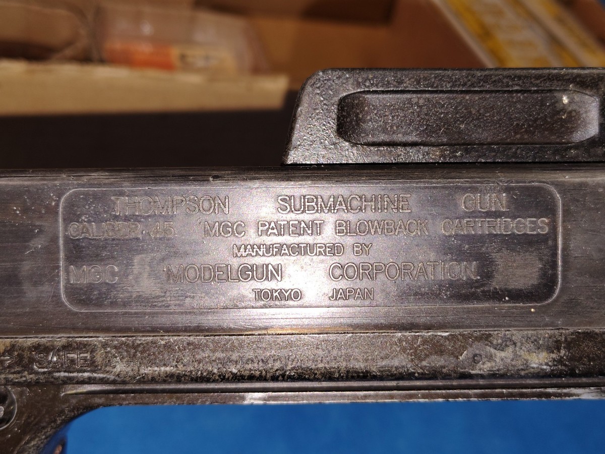 C) Rare Japan 1921 Thompson MGC Model Gun Corp 20 Carts 400 7mm