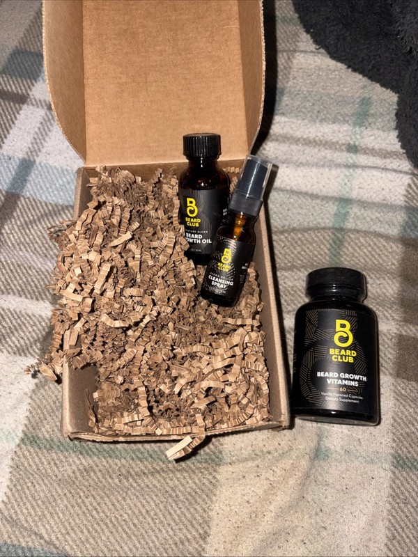 Beard Club Vitamins And Growth Oil And Cleansing Spray New Inbox